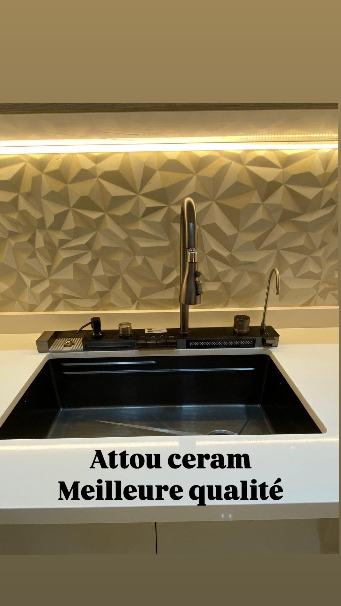 Évier de cuisine inox 05 btn Noir (sus304)